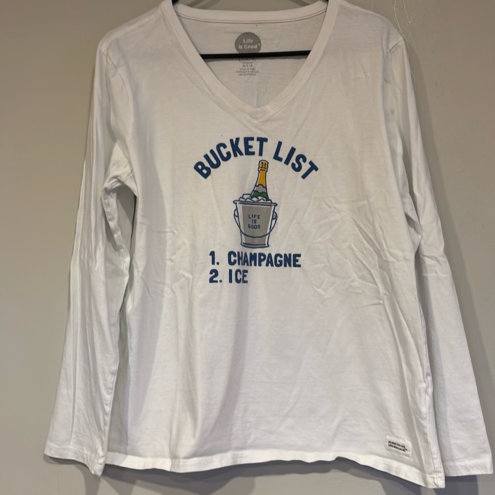 Life is good long sleeve tee L